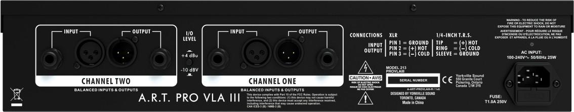 ART Pro VLA III - Two Channel Vactrol-based Compressor - Andertons